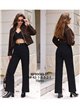 Jeans wide leg negro con bolsillos delanteros