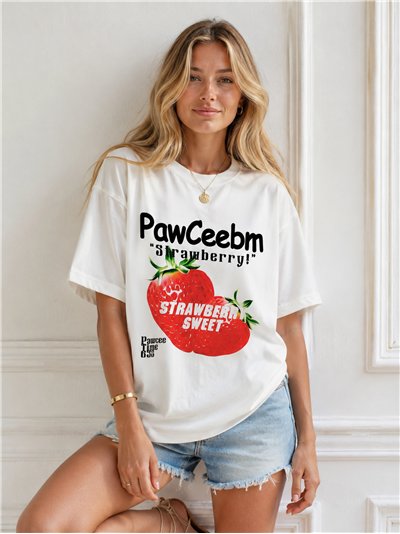 Camiseta oversize con fresa