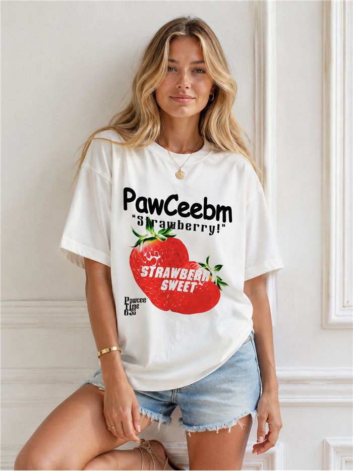 Camiseta oversize con fresa