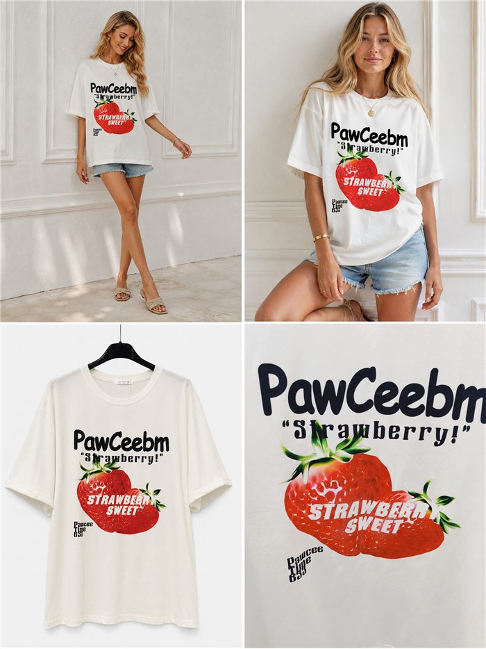 Camiseta oversize con fresa