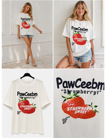 Camiseta oversize con fresa