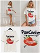 Camiseta oversize con fresa
