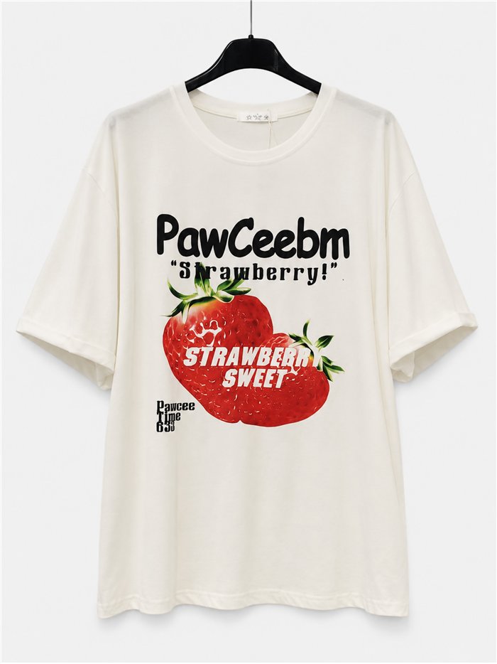 Camiseta oversize con fresa