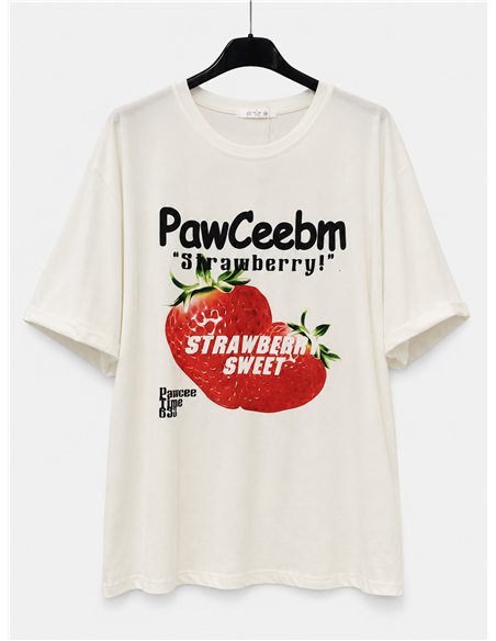 Camiseta oversize con fresa
