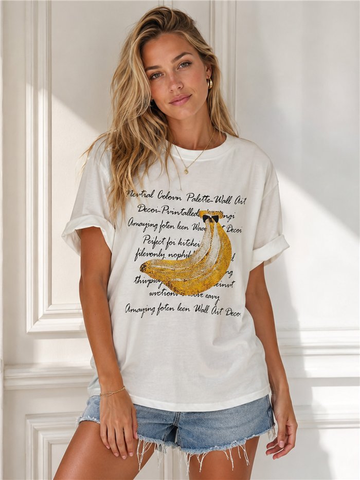 Camiseta oversize con banana