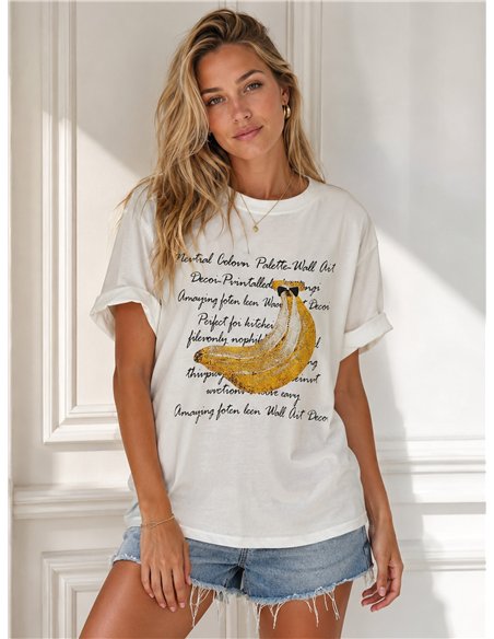 Camiseta oversize con banana