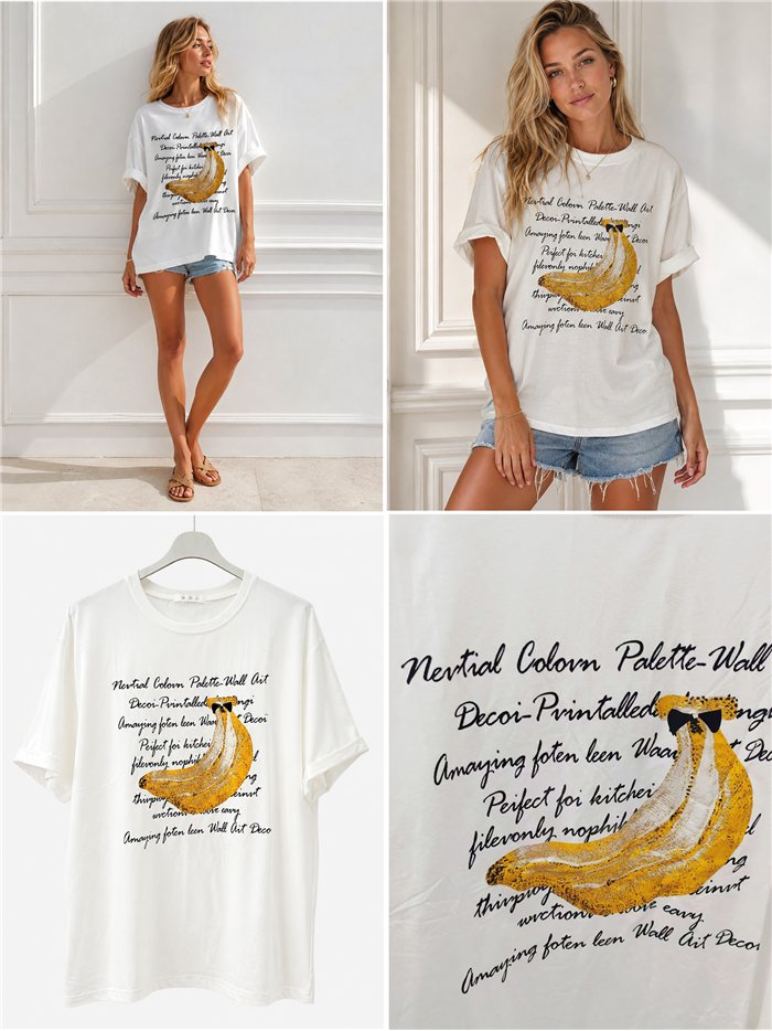 Camiseta oversize con banana