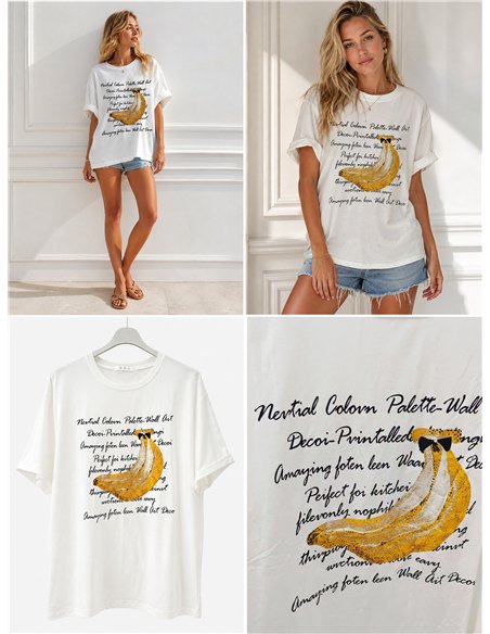Camiseta oversize con banana