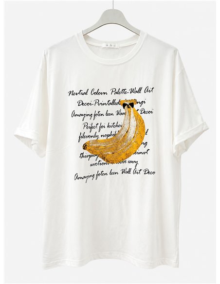 Camiseta oversize con banana