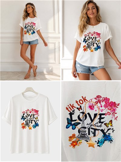 Camiseta oversize love Paris 2