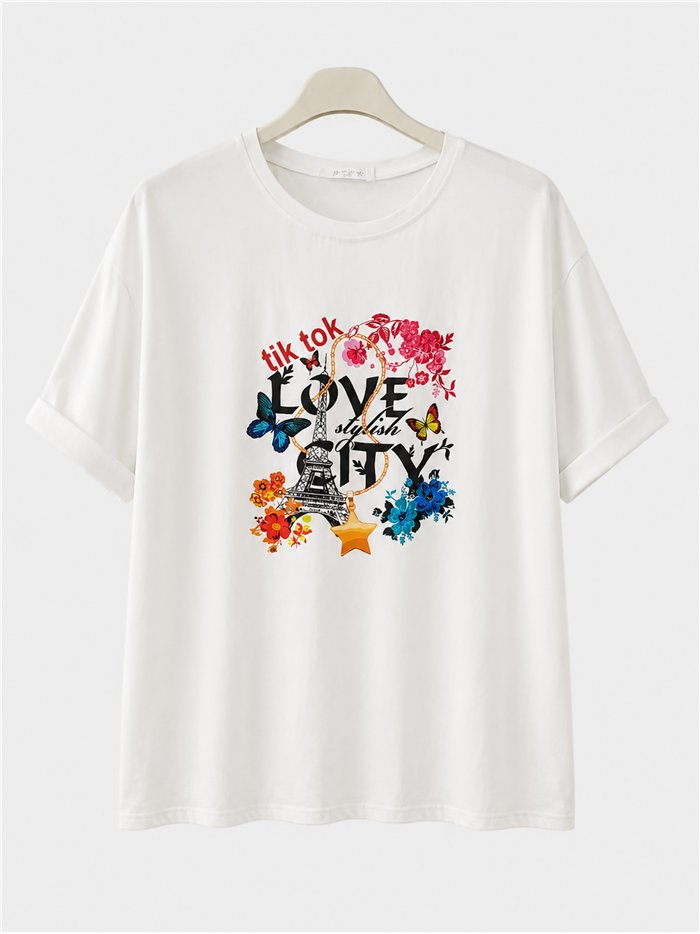Camiseta oversize love Paris