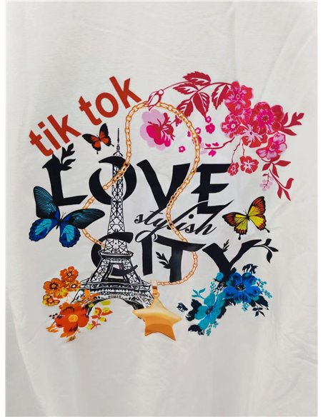 Camiseta oversize love Paris