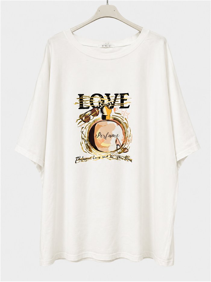 Camiseta maxi perfume