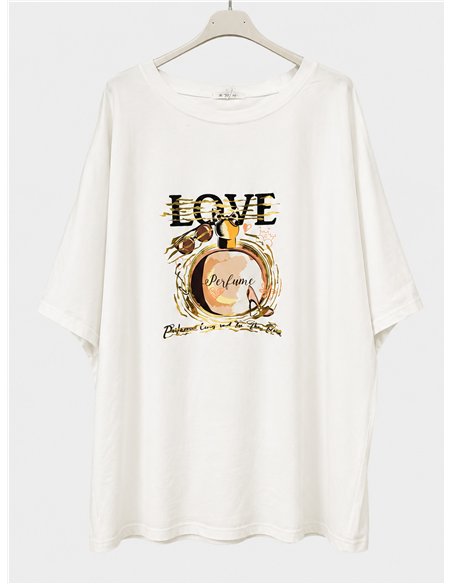 Camiseta maxi perfume