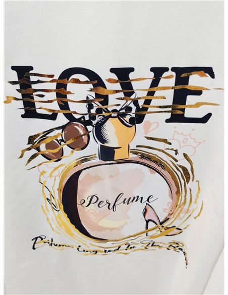 Camiseta maxi perfume