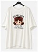 Camiseta maxi happy girl