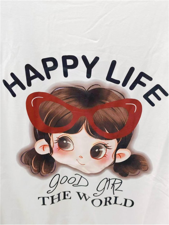 Camiseta maxi happy girl
