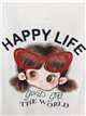 Camiseta maxi happy girl