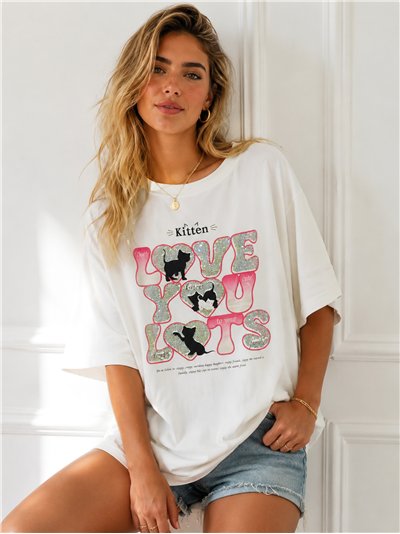 Camiseta maxi gatitos love