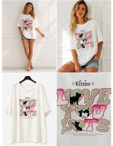 Camiseta maxi gatitos love