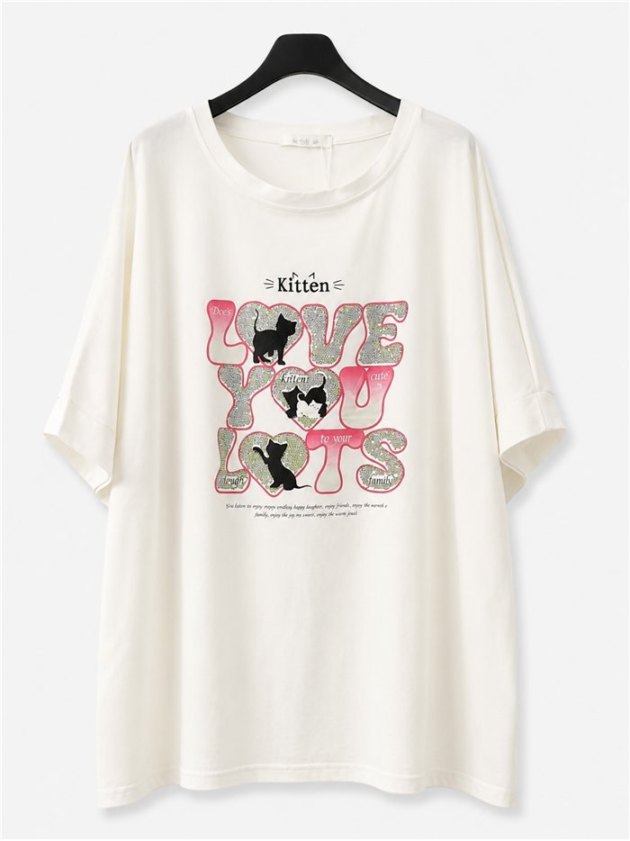 Camiseta maxi gatitos love