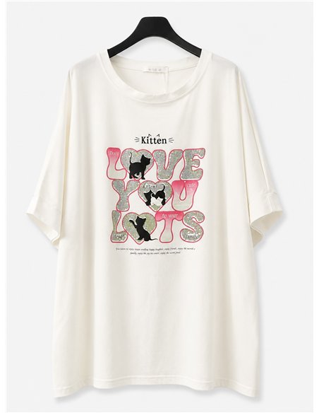Camiseta maxi gatitos love