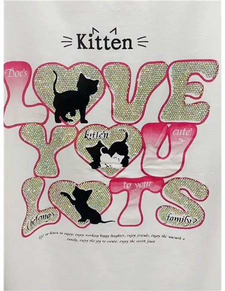 Camiseta maxi gatitos love