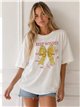 Camiseta maxi lazo amarillo