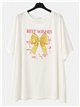 Camiseta maxi lazo amarillo