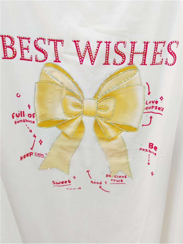 Camiseta maxi lazo amarillo