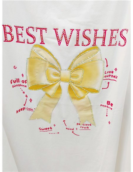 Camiseta maxi lazo amarillo