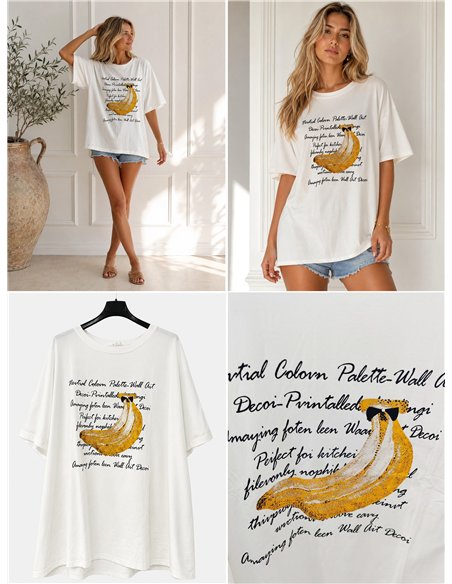 Camiseta maxi banana script