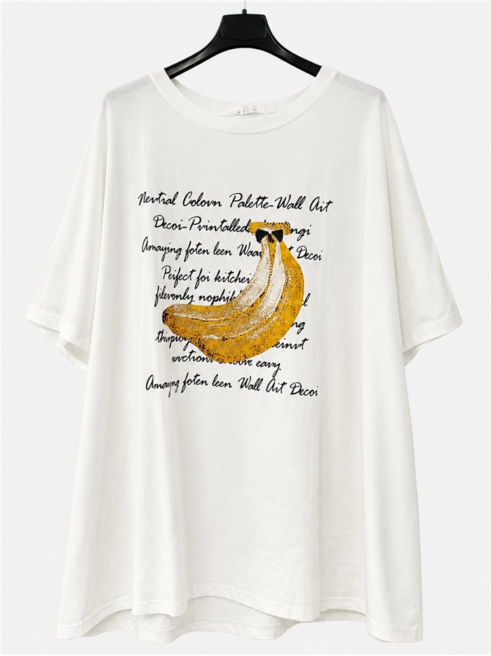 Camiseta maxi banana script