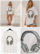 Camiseta maxi auriculares topitos