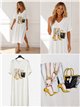 Vestido midi ilustración moda