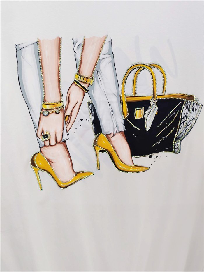 Vestido midi ilustración moda