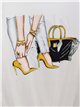 Vestido midi ilustración moda