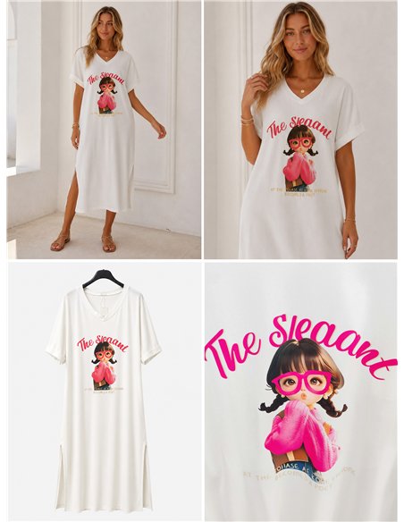Vestido midi chica pop rosa