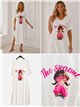 Vestido midi chica pop rosa