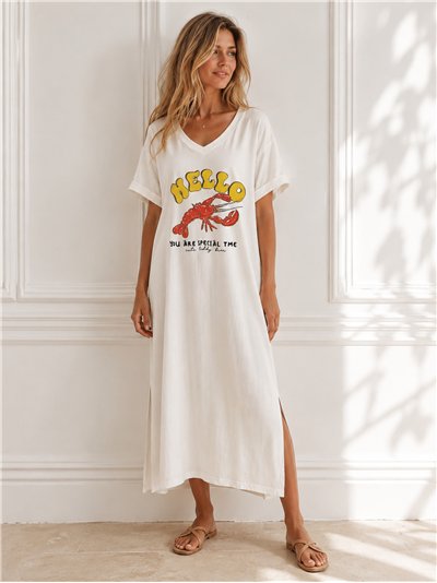 Vestido midi langosta