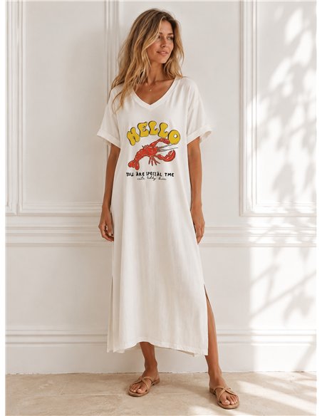 Vestido midi langosta