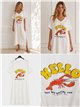 Vestido midi langosta