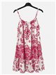 Vestido corto de tirantes con estampado paisley