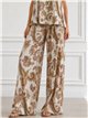 Pantalón lycra palazzo estampado paisley