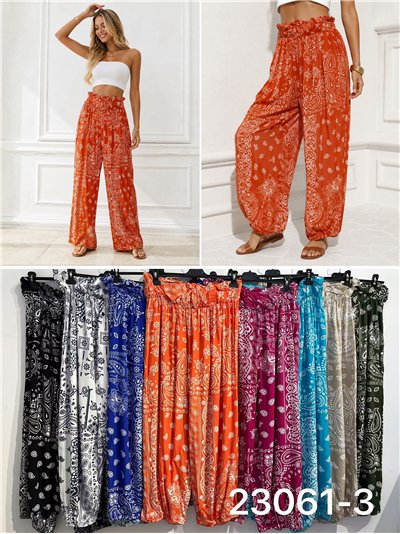 Pantalón fluido estampado bandana 2