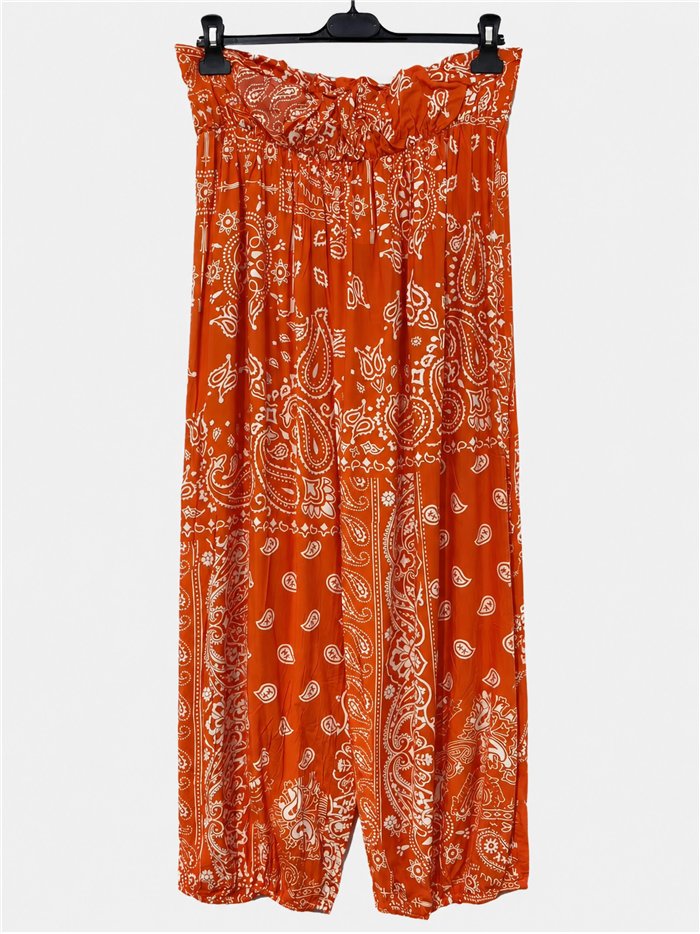 Pantalón fluido estampado bandana