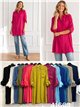Camisa larga fluida con bolsillo