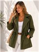 Chaqueta parka algodón con cintura ajustable