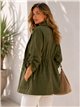 Chaqueta parka algodón con cintura ajustable