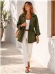 Chaqueta parka algodón con cintura ajustable